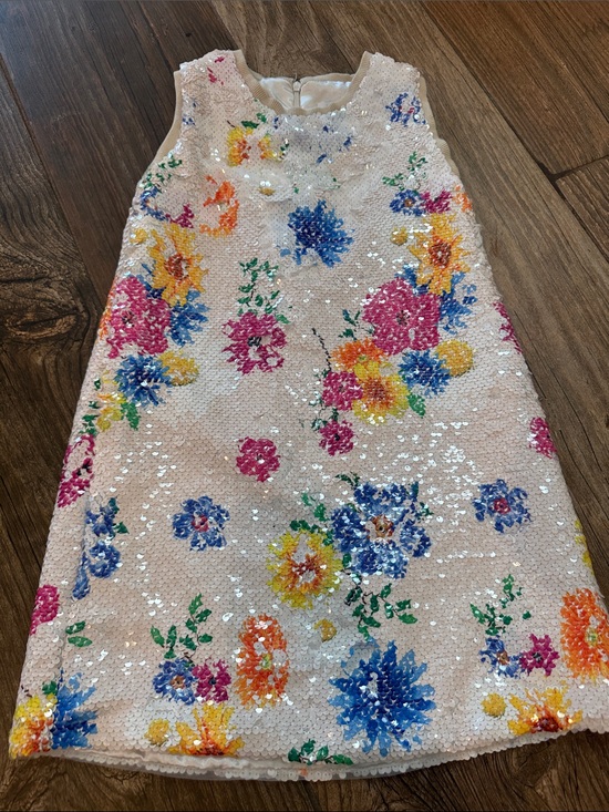 lola Other - lola and the boys Sequin Floral  Dress White, Blue, Pink, Yellow, Green EUC